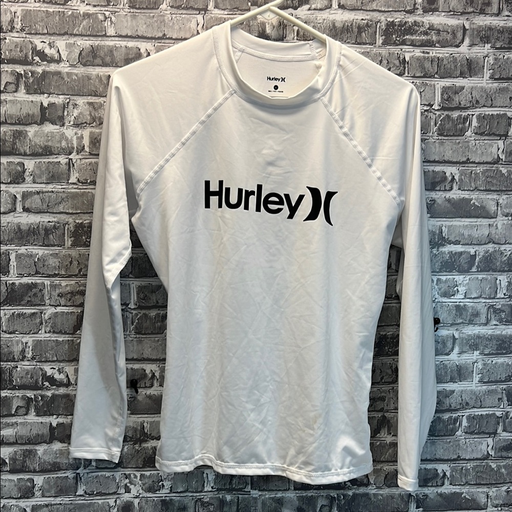 Hurley White women's rashgaurd‎